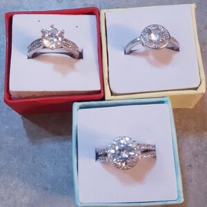 925 Real Silver Ring Set